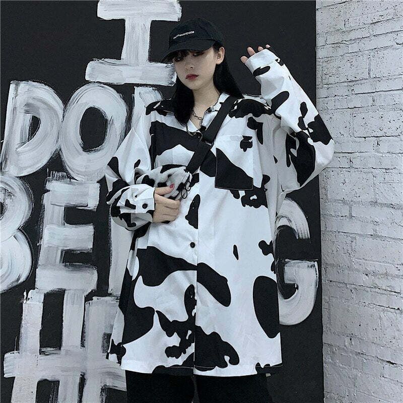 Korean Cowgirl Y2K Shirt - Cute Pastel Aesthetic Top for Coquette & Grunge Styles