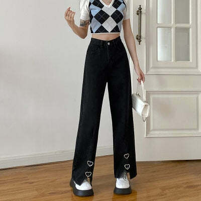 Korean Style Baggy Pants - Y2K Aesthetic, Grunge Fashion, Comfy Streetwear, Cute Outfits