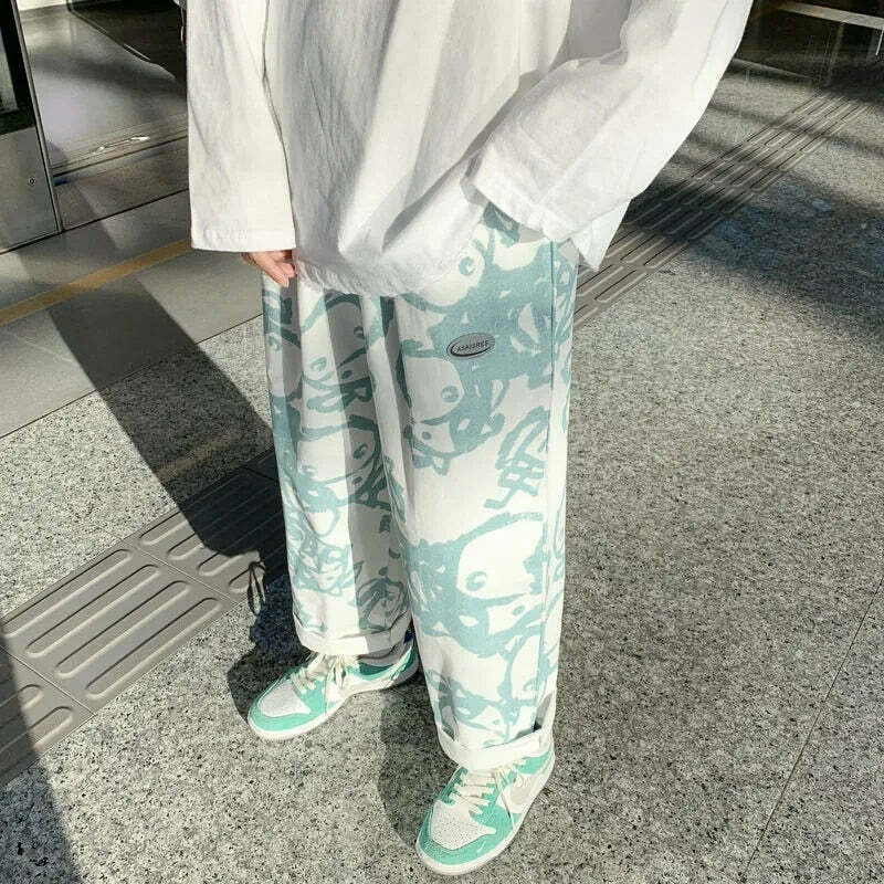 Korean Style Wide Leg Pants - Y2K Aesthetic, Comfy Grunge Fashion, Cute Casual Outfits