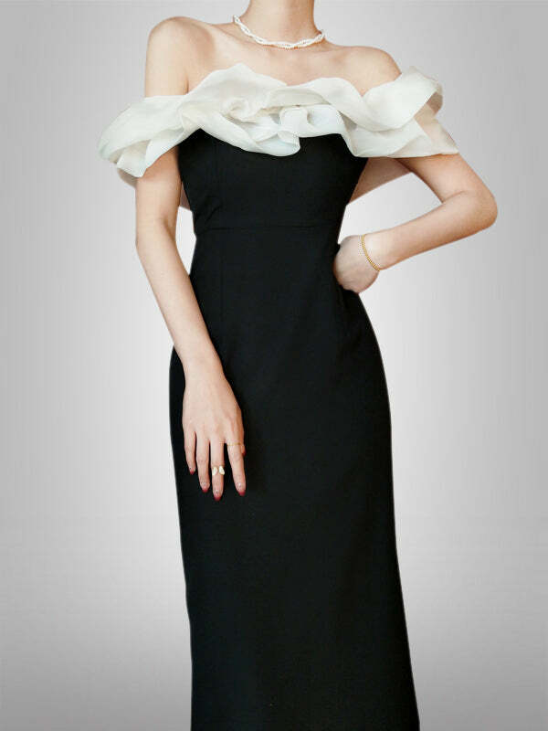 Real Me Off Shoulder Dress - Y2K Fashion, Coquette Aesthetic, Cute & Comfy Style