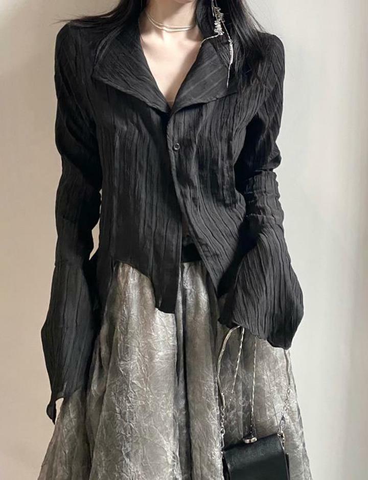 Retro Y2K Aesthetic Long-Sleeved Shirt - Cute Coquette & Grunge Style Top