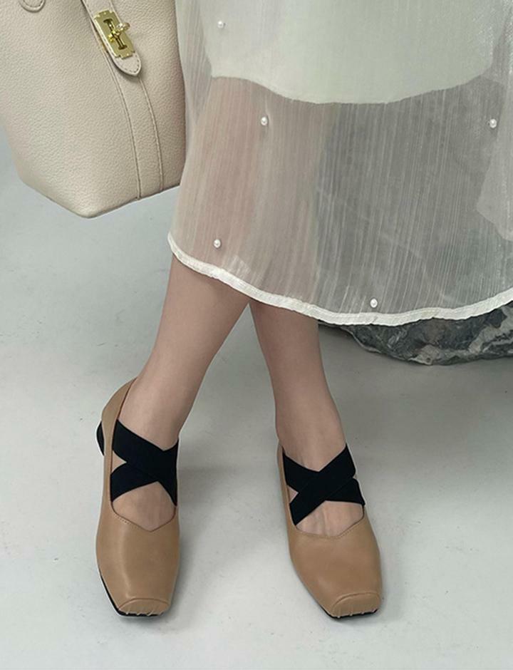 Retro Y2K Square Toe Chunky Heel Mary Jane Ballet Flats for Coquette & Grunge Aesthetic