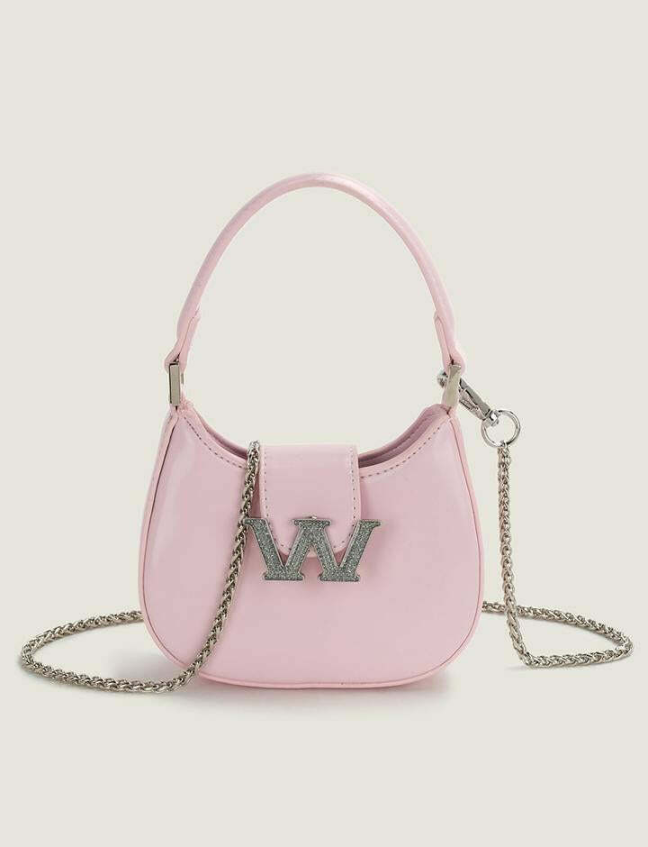 Rhinestone Chain Hobo Bag - Y2K Aesthetic Shoulder Tote for Coquette & Grunge Styles