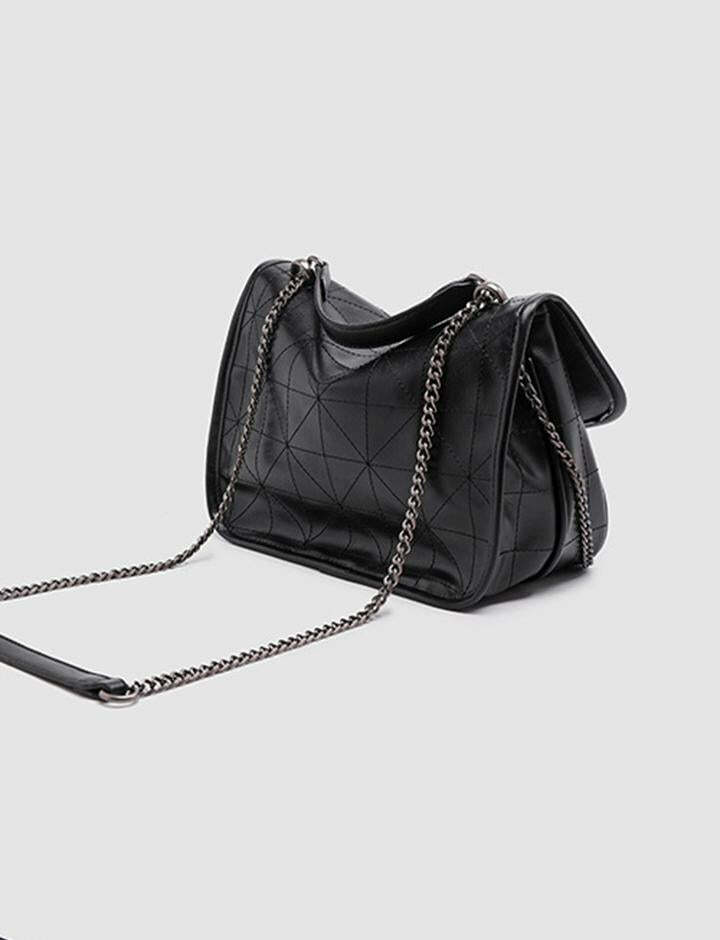 Rhombus Chain Soft Shoulder Bag - Y2K Aesthetic, Coquette Style, Cute & Comfy Fashion