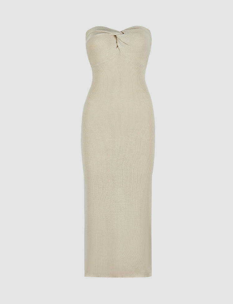 Ribbed Knit Off Shoulder Dress - Y2K Aesthetic, Coquette Style, Comfy & Chic Fashion
