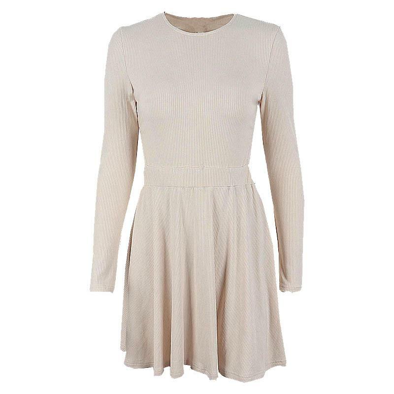 Ribbed Long Sleeve Cut-Out Mini Dress - Y2K Fashion, Coquette Aesthetic, Cute Tops