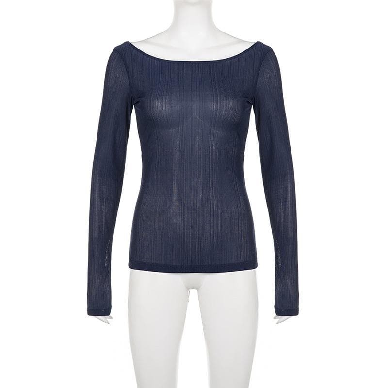 Self-Tie Backless Textured Top - Y2K Fashion, Coquette Aesthetic, Cute Crop Top Style