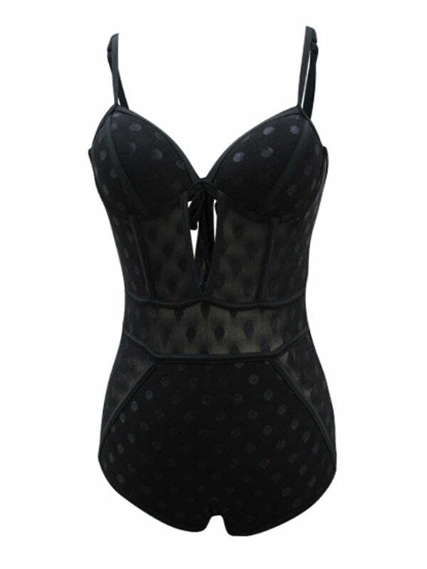 Stay Hungry Y2K Swimsuit Set - Cute Pastel Goth & Coquette Aesthetic Swimwear