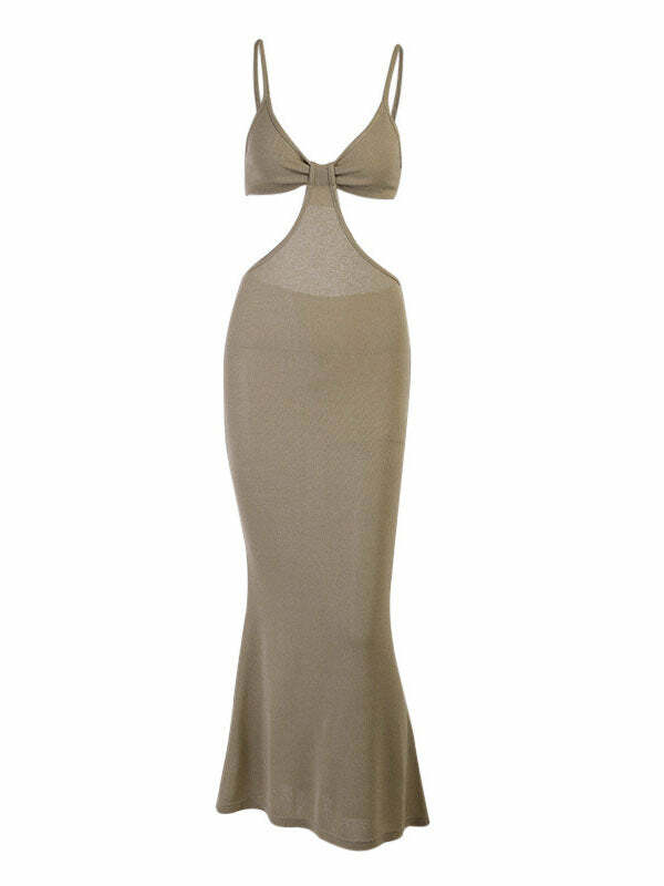 Take Me To Your Heart Y2K Hollow Out Dress - Coquette Aesthetic with Grunge Vibes