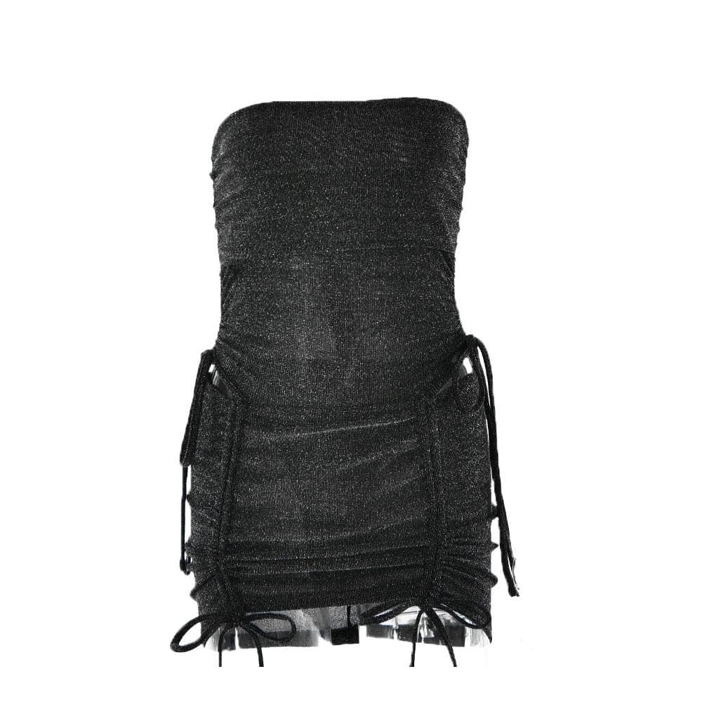 Textured Backless Bodysuit & Mini Skirt Set - Y2K Fashion Meets Coquette Aesthetic