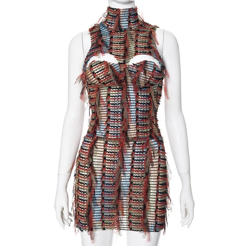 Textured Backless Mini Dress - Y2K Aesthetic, Coquette Style, Cute & Comfy Fashion