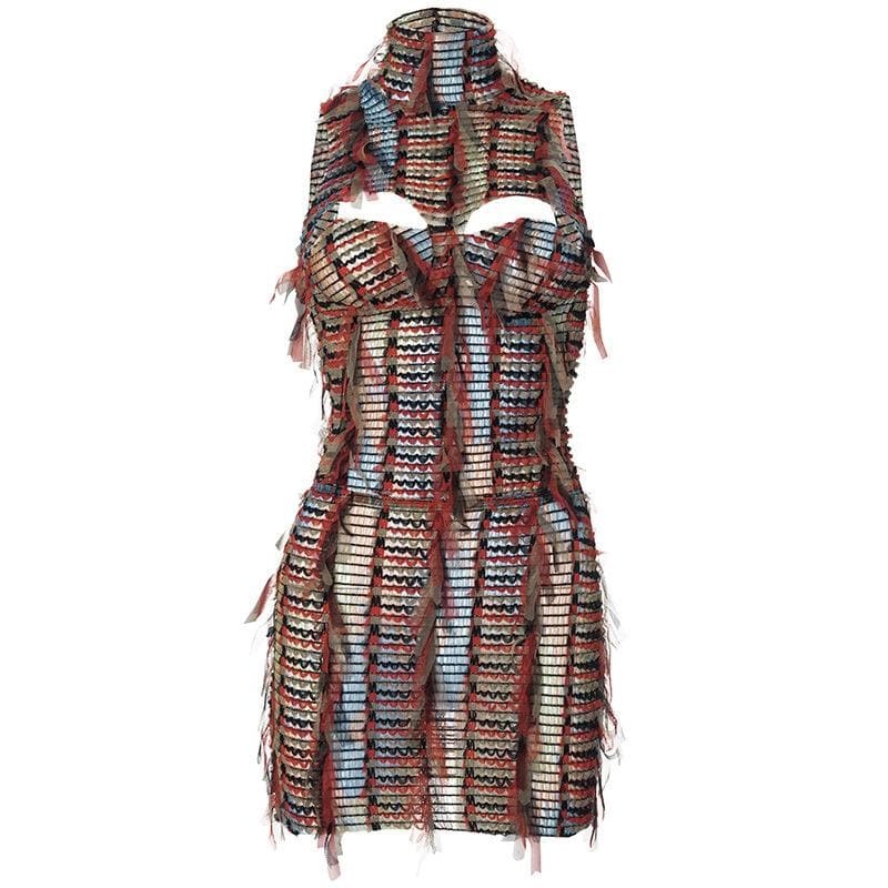 Textured Backless Mini Dress - Y2K Aesthetic, Coquette Style, Cute & Comfy Fashion