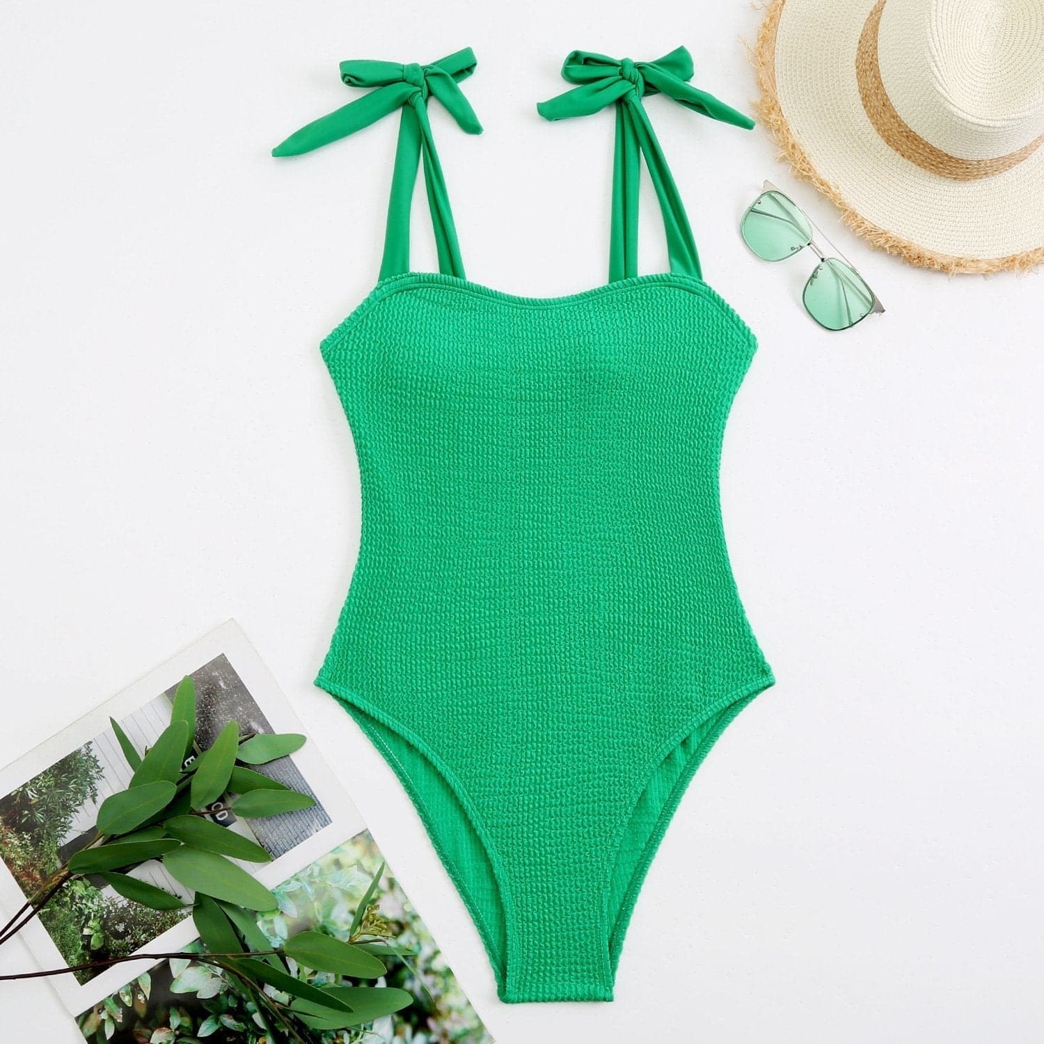 Textured Backless One-Piece Swimwear - Y2K Aesthetic, Cute & Comfy for Summer Vibes