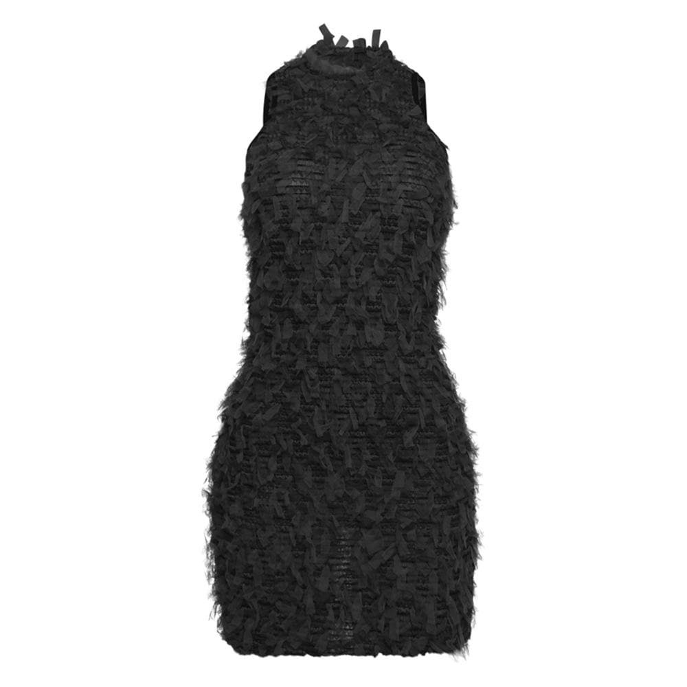 Textured Contrast Mini Dress - Y2K Aesthetic, Coquette Style, Cute & Comfy Fashion