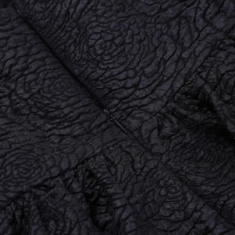 Textured Lace Hem Mini Dress | Y2K Fashion Backless Zip-Up | Coquette & Grunge Aesthetic