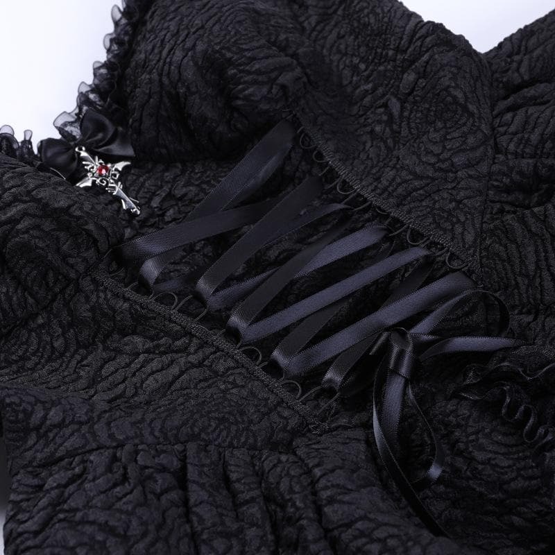 Textured Lace Hem Mini Dress | Y2K Fashion Backless Zip-Up | Coquette & Grunge Aesthetic