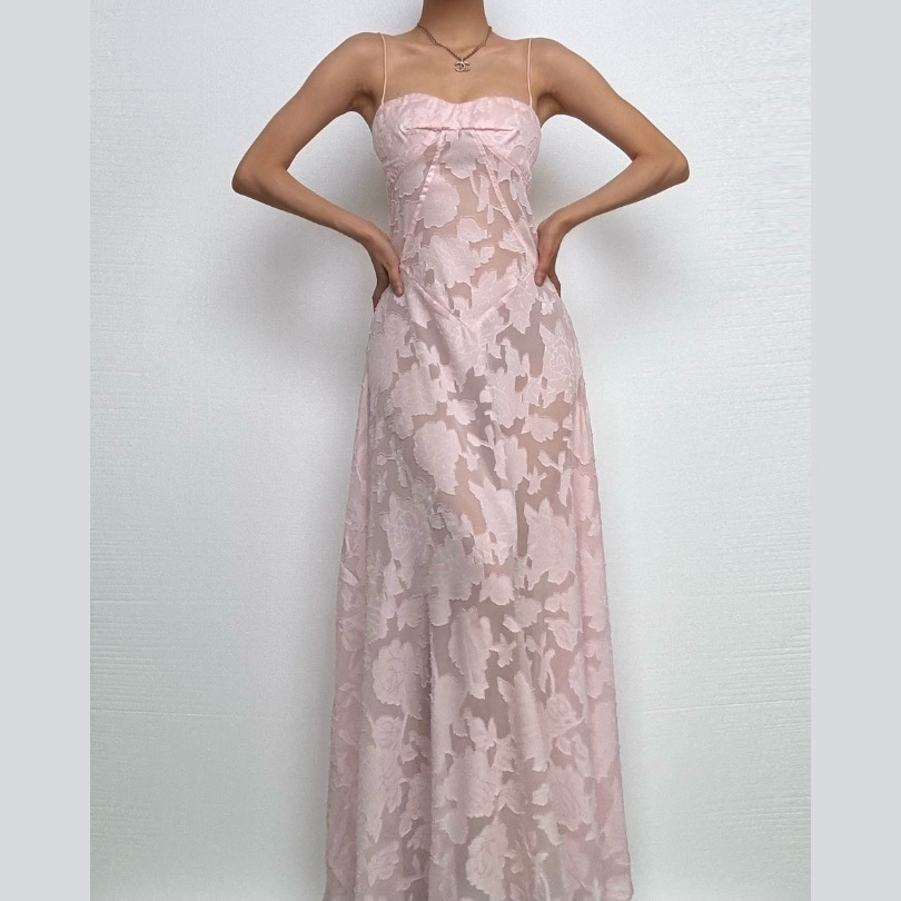 Textured Solid Zip-Up Backless Maxi Dress - Y2K Aesthetic, Coquette Style, Cute & Comfy Fashion
