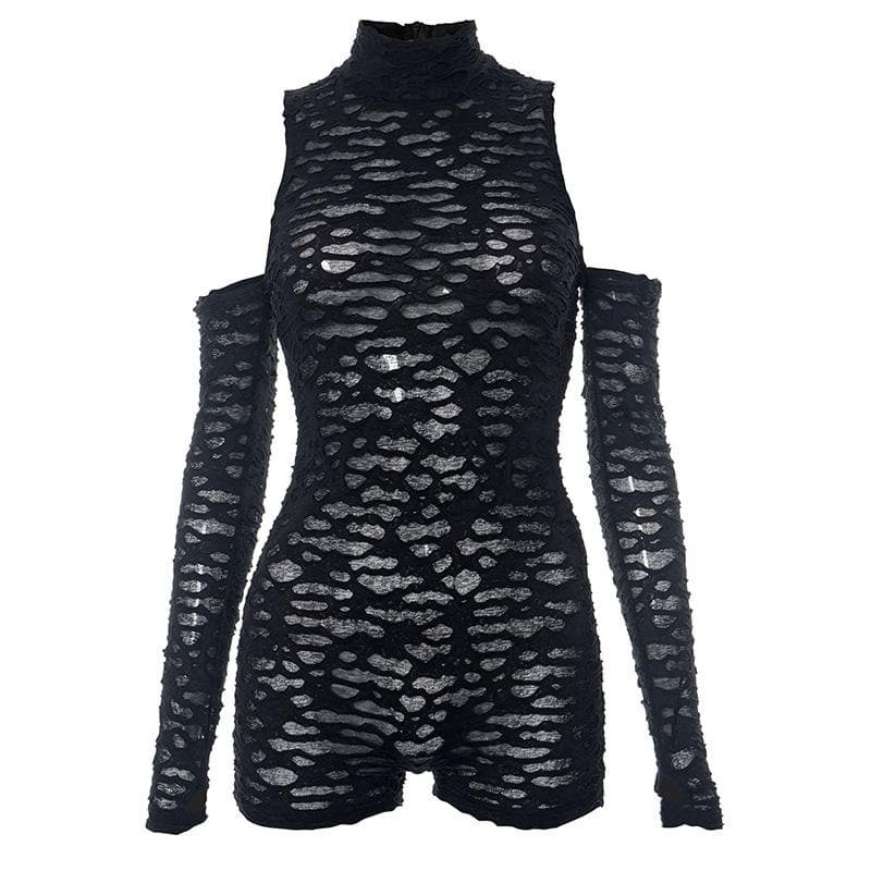 Textured Zip-Up Romper: Y2K Fashion Off-Shoulder Style for Coquette & Grunge Aesthetics