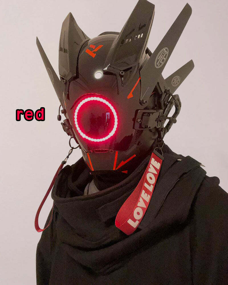 Thinking Out Loud Cyberpunk LED Mask - 7 Color Options for Y2K, Grunge, and Aesthetic Styles