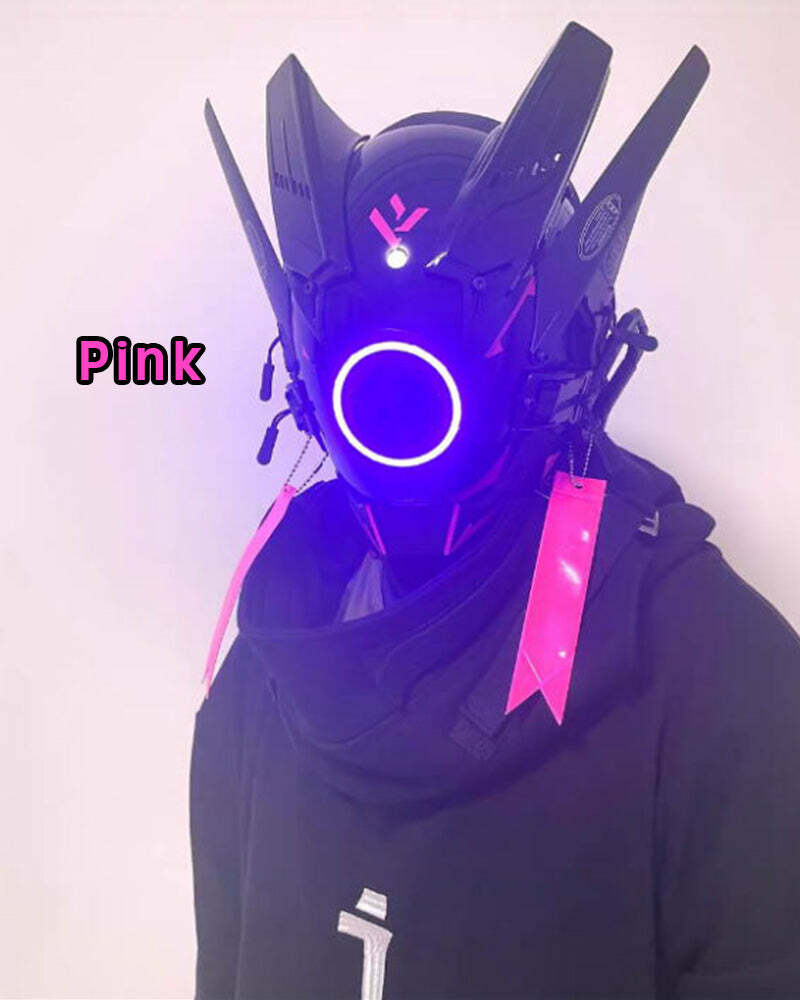 Thinking Out Loud Cyberpunk LED Mask - 7 Color Options for Y2K, Grunge, and Aesthetic Styles