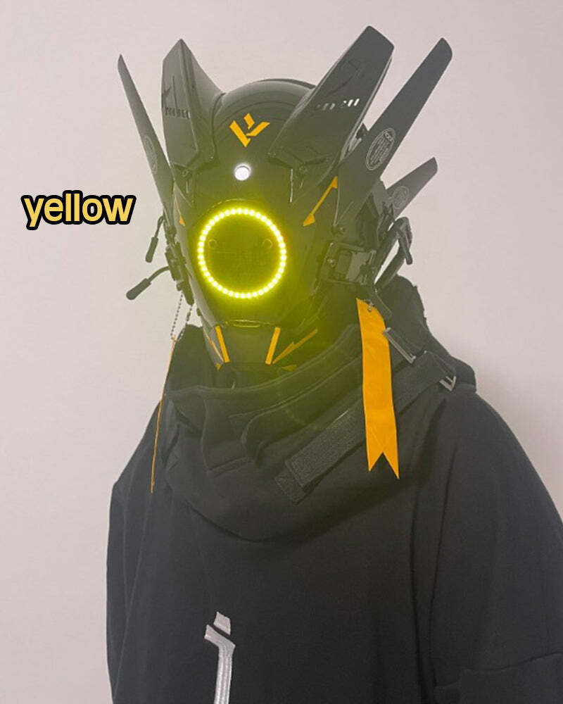 Thinking Out Loud Cyberpunk LED Mask - 7 Color Options for Y2K, Grunge, and Aesthetic Styles