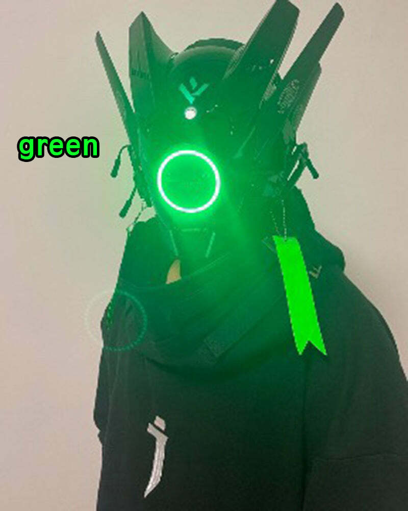 Thinking Out Loud Cyberpunk LED Mask - 7 Color Options for Y2K, Grunge, and Aesthetic Styles