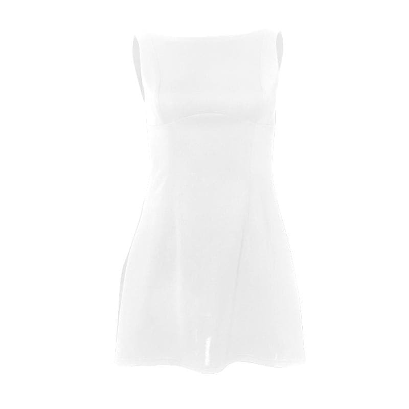 Trendy Backless Cut-Out Mini Dress - Y2K Aesthetic, Coquette Style, and Grunge Vibes
