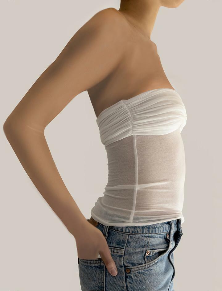Trendy Sheer Tube Top - Y2K Aesthetic, Cute Crop Top for Coquette & Grunge Styles