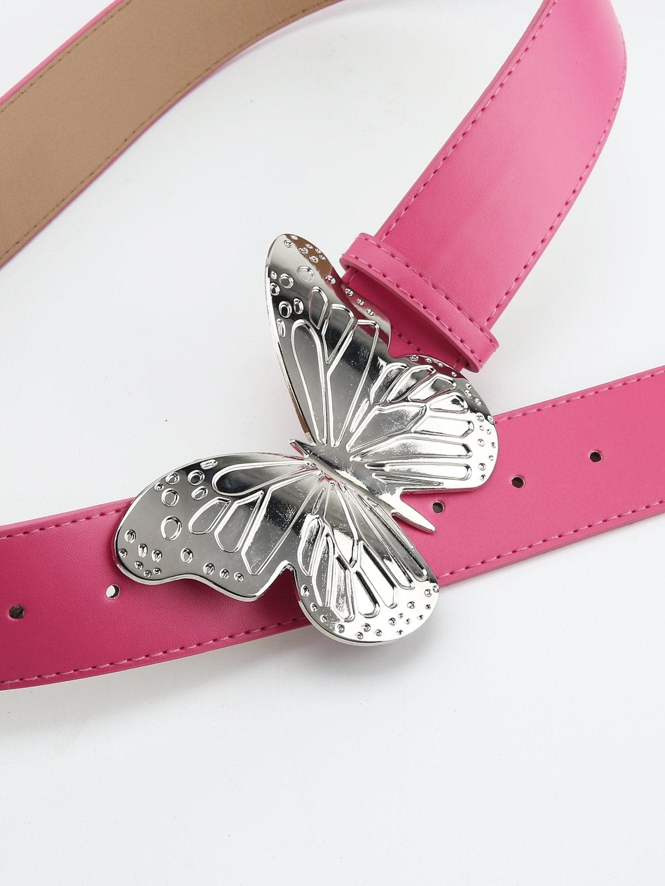 Trendy Y2K Aesthetic Butterfly Decor PU Leather Belt for Coquette and Grunge Styles