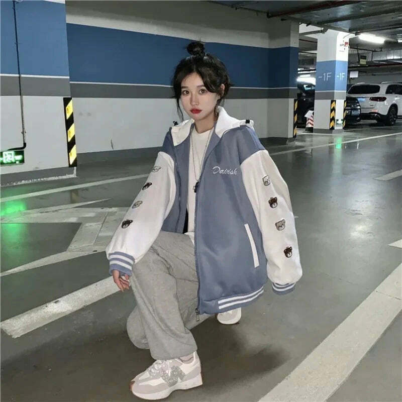 Trendy Y2K Baseball Jacket - Vintage Aesthetic, Grunge Style, and Coquette Vibes