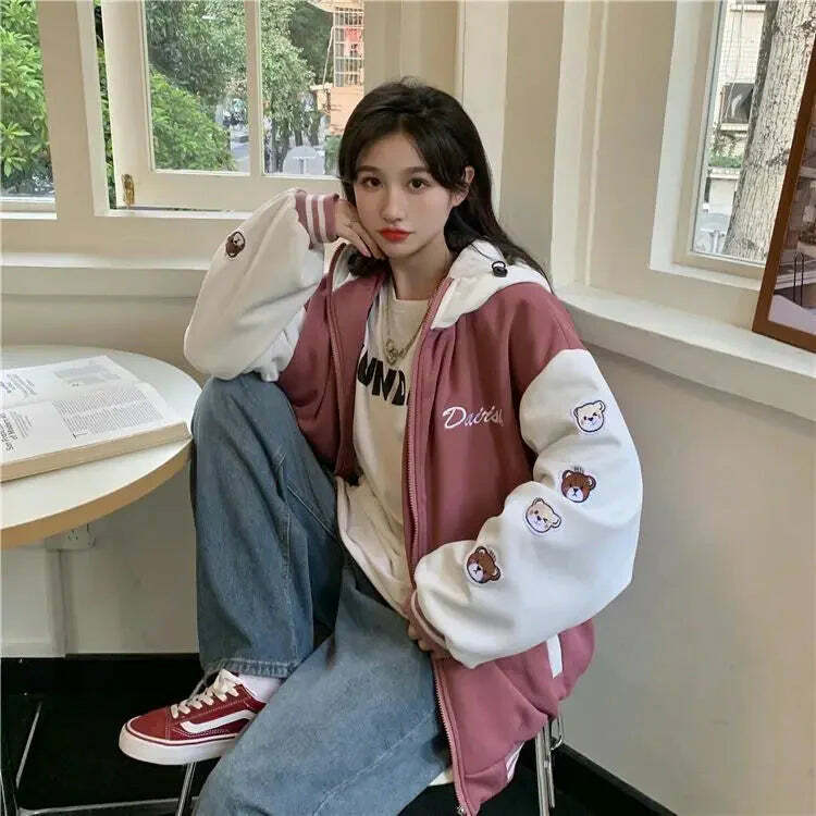 Trendy Y2K Baseball Jacket - Vintage Aesthetic, Grunge Style, and Coquette Vibes