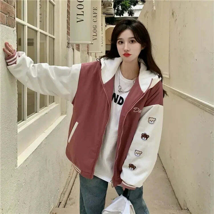 Trendy Y2K Baseball Jacket - Vintage Aesthetic, Grunge Style, and Coquette Vibes