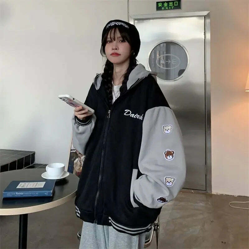 Trendy Y2K Baseball Jacket - Vintage Aesthetic, Grunge Style, and Coquette Vibes