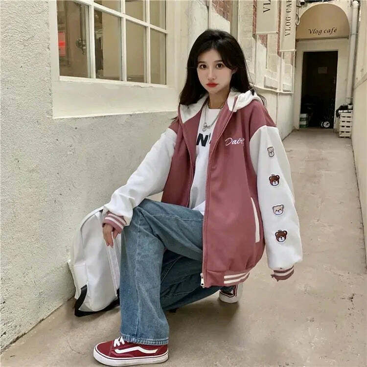 Trendy Y2K Baseball Jacket - Vintage Aesthetic, Grunge Style, and Coquette Vibes