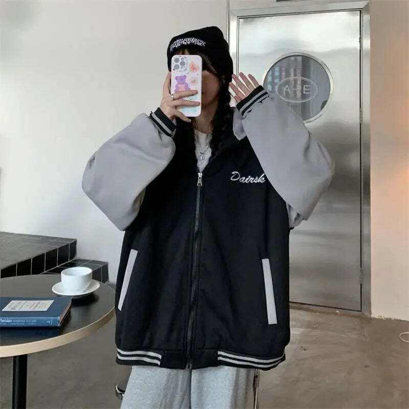 Trendy Y2K Baseball Jacket - Vintage Aesthetic, Grunge Style, and Coquette Vibes