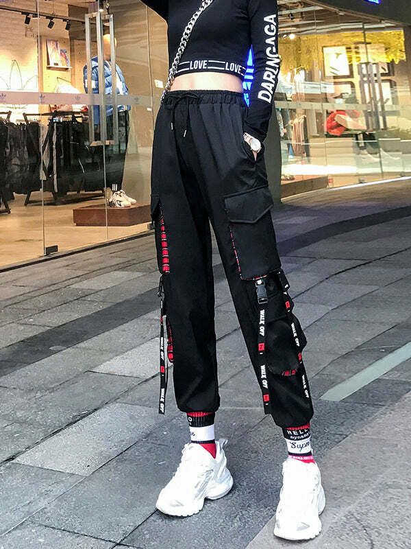 Trendy Y2K Cargo Pants for Grunge & Coquette Aesthetic - Cute & Comfy Street Style
