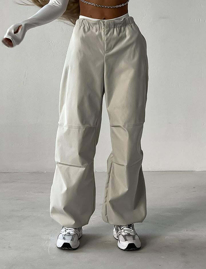 Trendy Y2K High Waist Drawstring Cargo Pants for Coquette & Grunge Aesthetic Styles