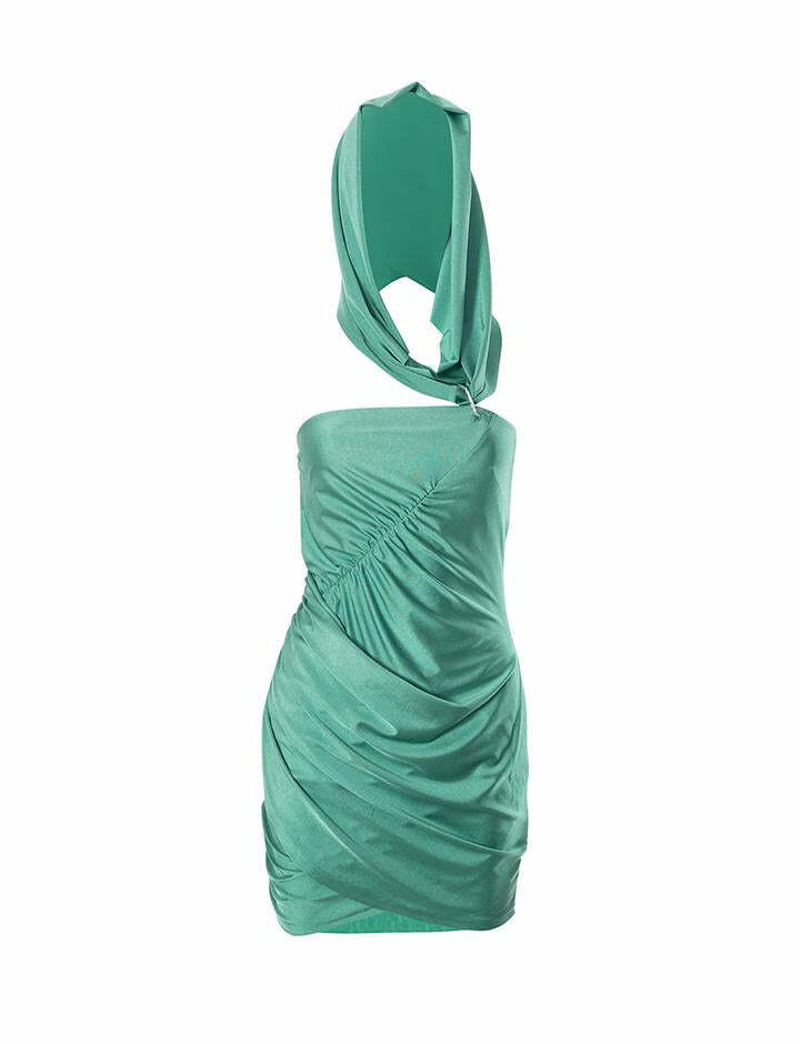 Trendy Y2K Off Shoulder Hooded Mini Dress - Cute Aesthetic for Coquette & Grunge Styles