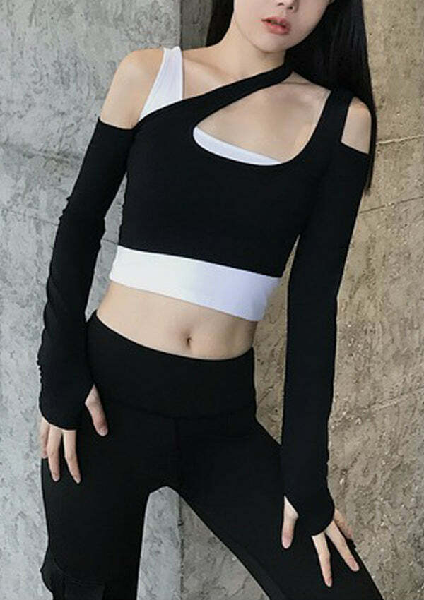 TWISTED Y2K Crop Top - Cute Grunge Aesthetic with Coquette Style for Trendy Outfits