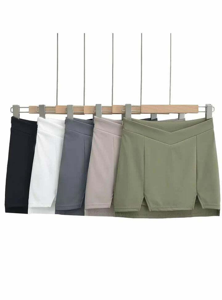 V-Waist Double Slit Cargo Skirt - Y2K Aesthetic, Grunge Style, and Coquette Fashion Essential
