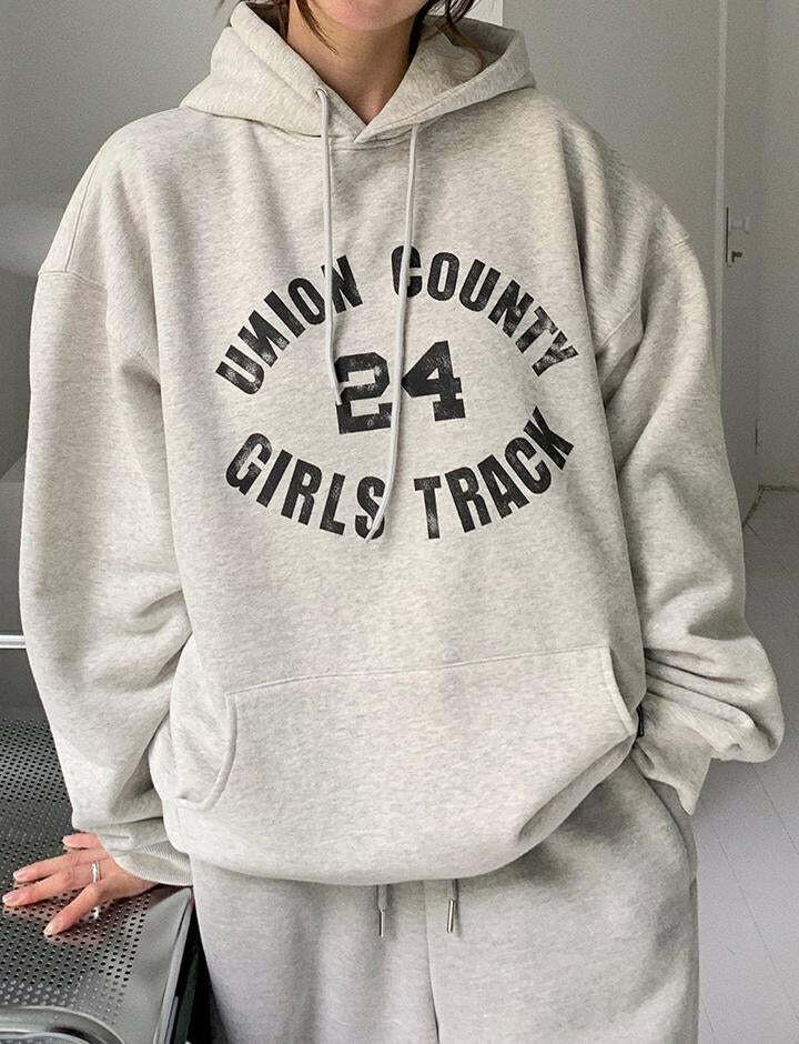 Vintage Y2K Letter Print Oversized Pullover Hoodie - Comfy Grunge Aesthetic Top