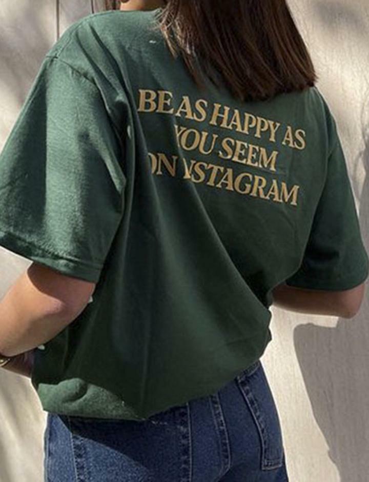Vintage Y2K Letter Print Oversized T-Shirt - Cute Grunge Aesthetic Top for Comfy Style