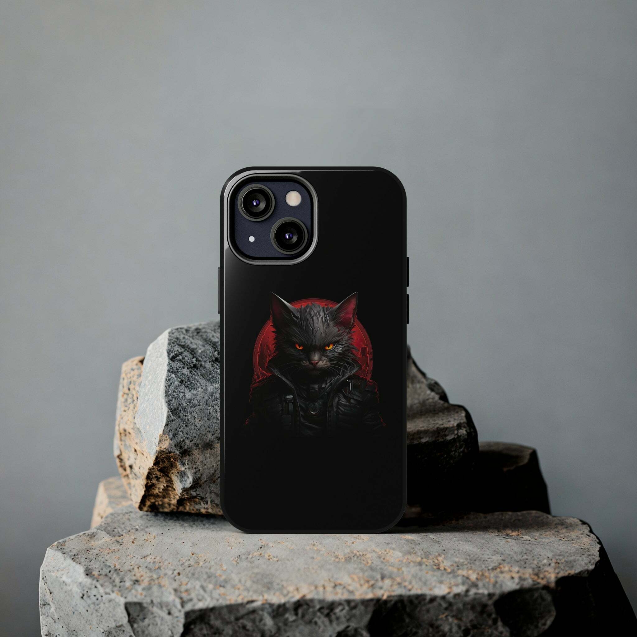 Y2K Aesthetic Angry Cat Phone Case - Cute Kawaii Style for Trendy Fashion Lovers