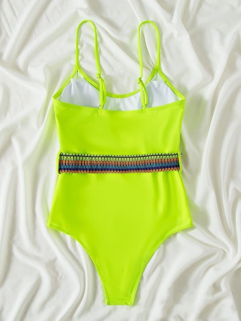 Y2K Aesthetic Backless Belt One-Piece Swimsuit - Cute & Comfy for Summer Vibes