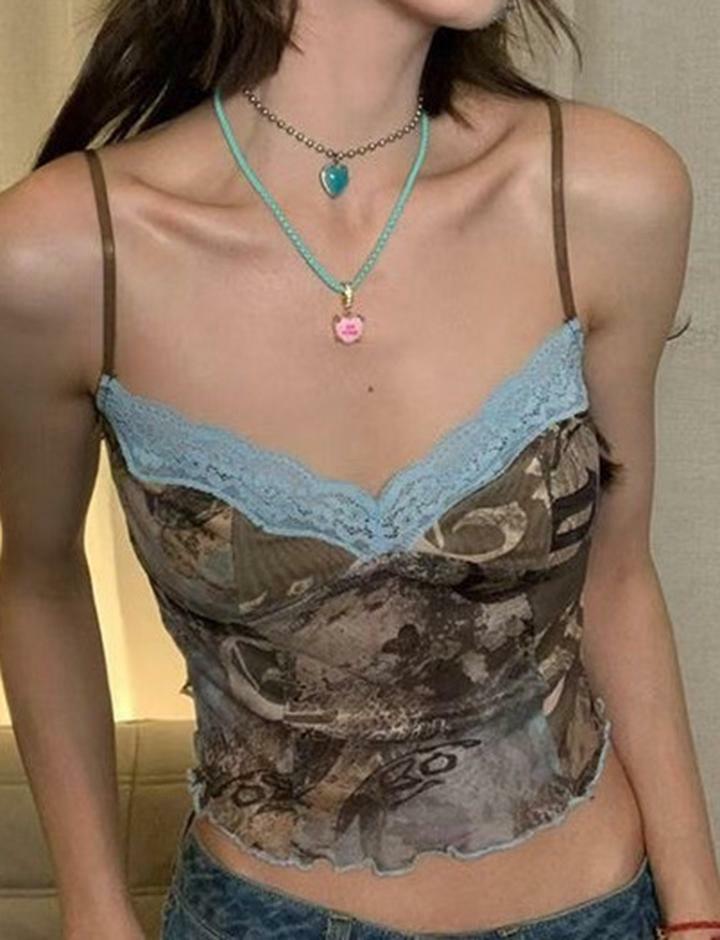 Y2K Aesthetic Backless Camisole Tank Top - Cute Slim Fit for Coquette & Grunge Styles
