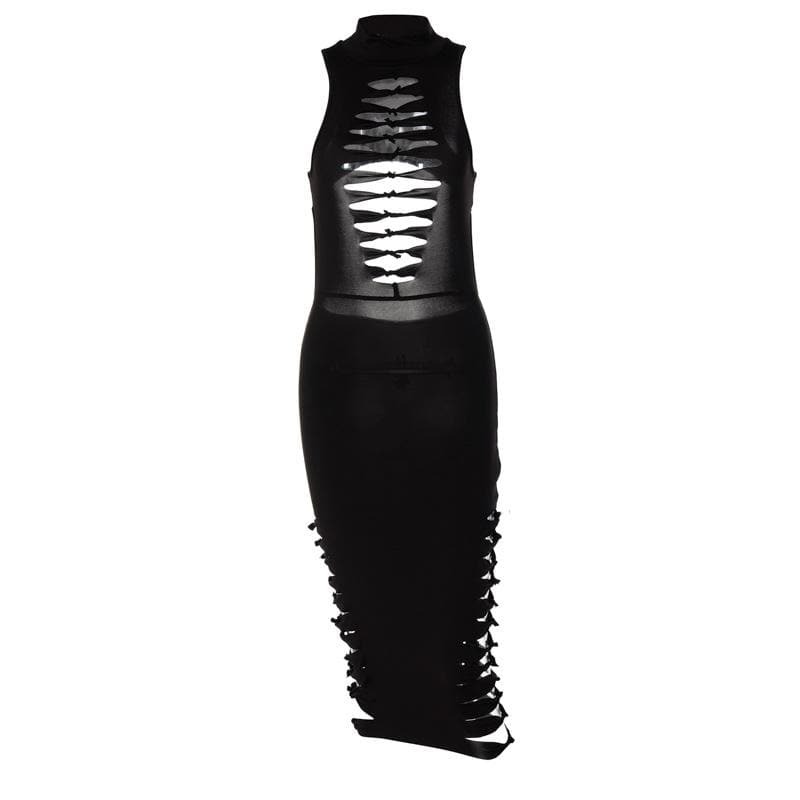 Y2K Aesthetic Backless Knotted Cut-Out Midi Dress - Cute & Comfy for Coquette Style