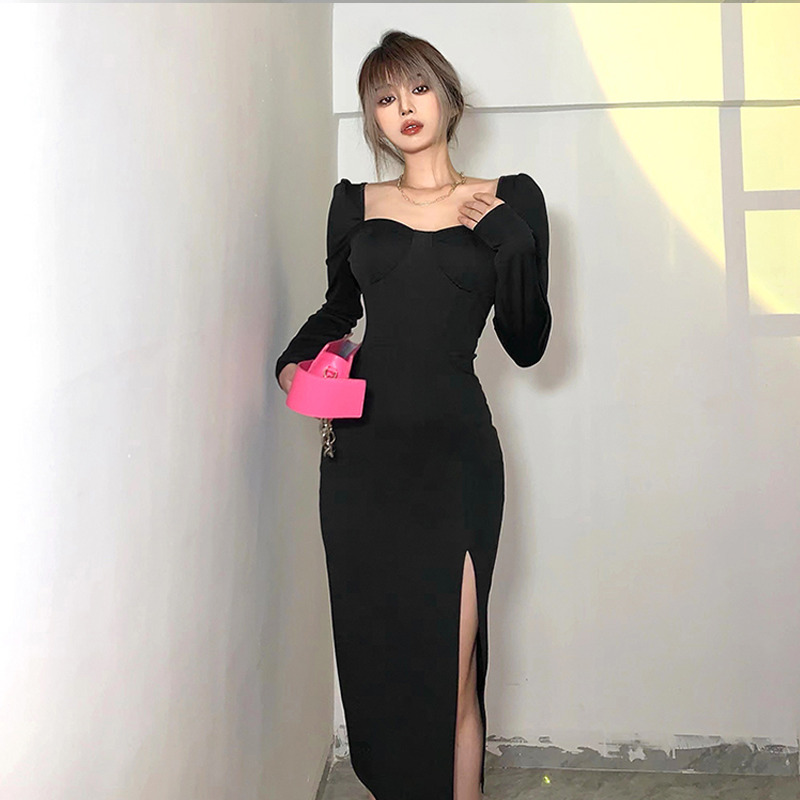 Y2K Aesthetic Black Dress - Grunge Style with Coquette Touch, Perfect for Cute Outfits