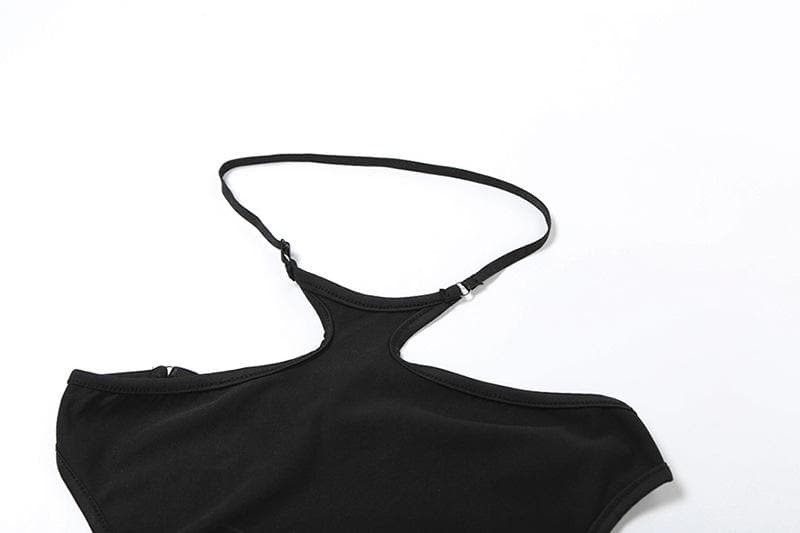 Y2K Aesthetic Halter Backless Pant Set - Cute Grunge & Coquette Style Outfit