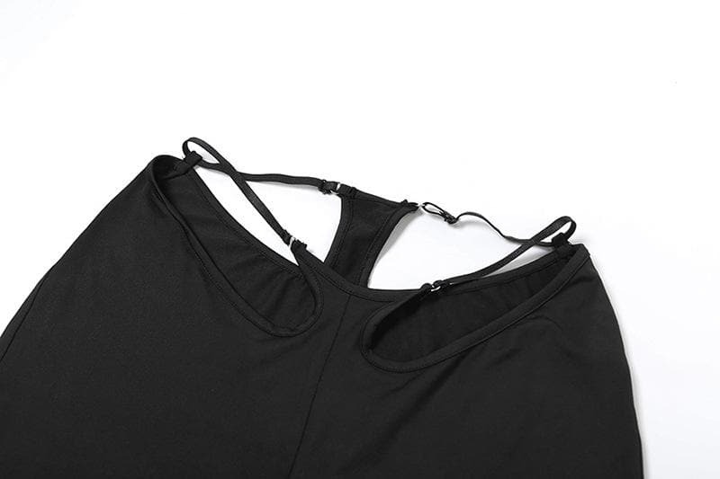 Y2K Aesthetic Halter Backless Pant Set - Cute Grunge & Coquette Style Outfit