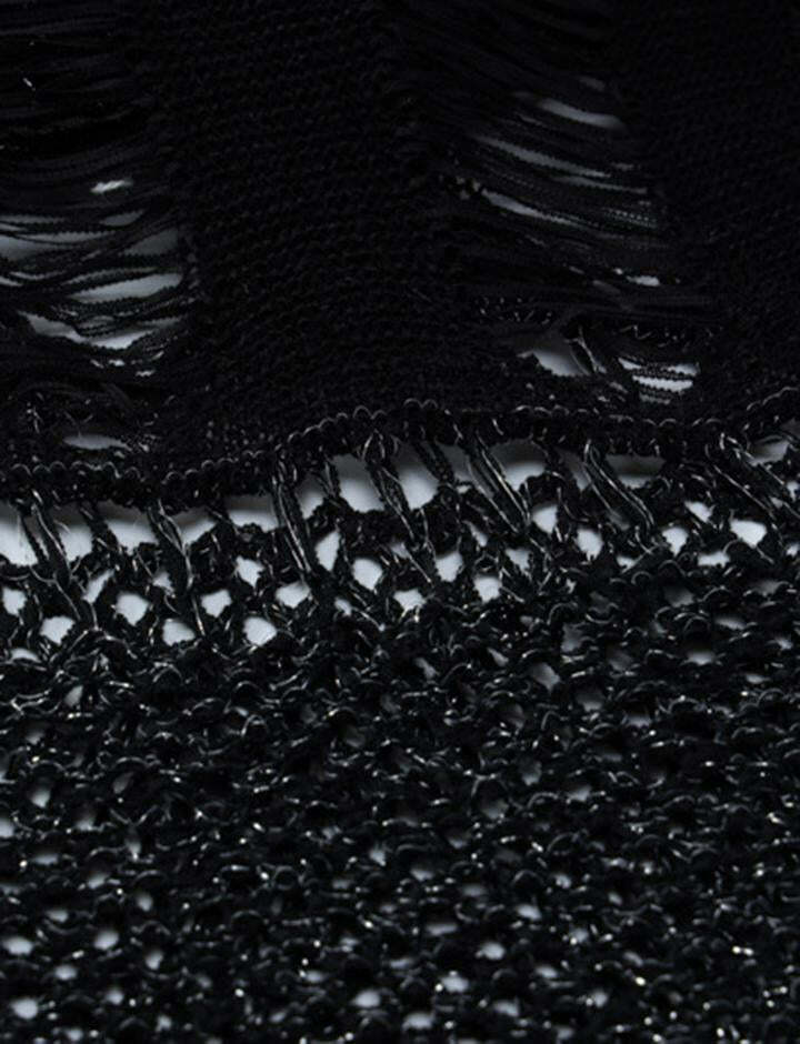 Y2K Aesthetic Hollow Out Crochet Midi Dress - Cute Coquette & Grunge Style Fashion